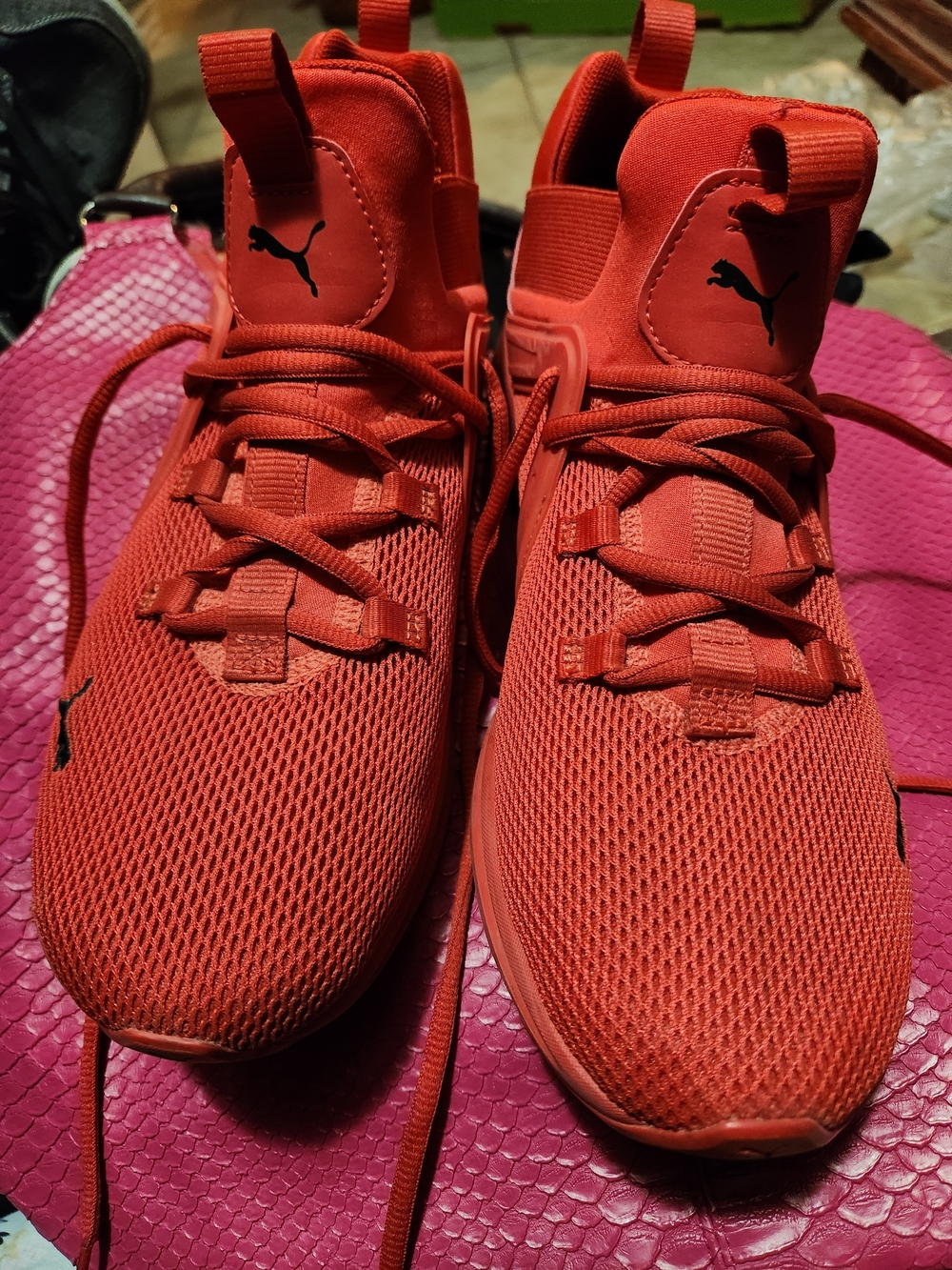 Puma Red Athletic Sneakers